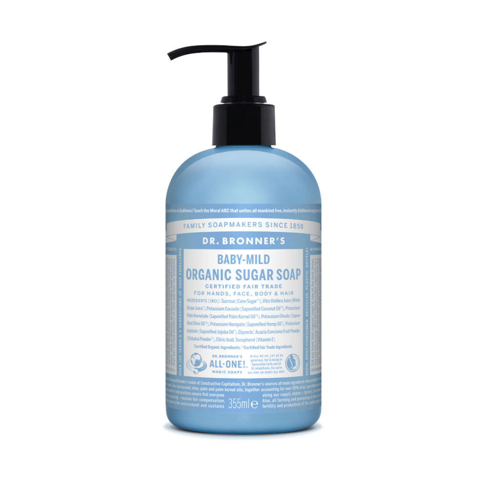 Mydło organic SUGAR SOAP Dr. Bronner's - bezzapachowe - Baby Mild - 355 ml