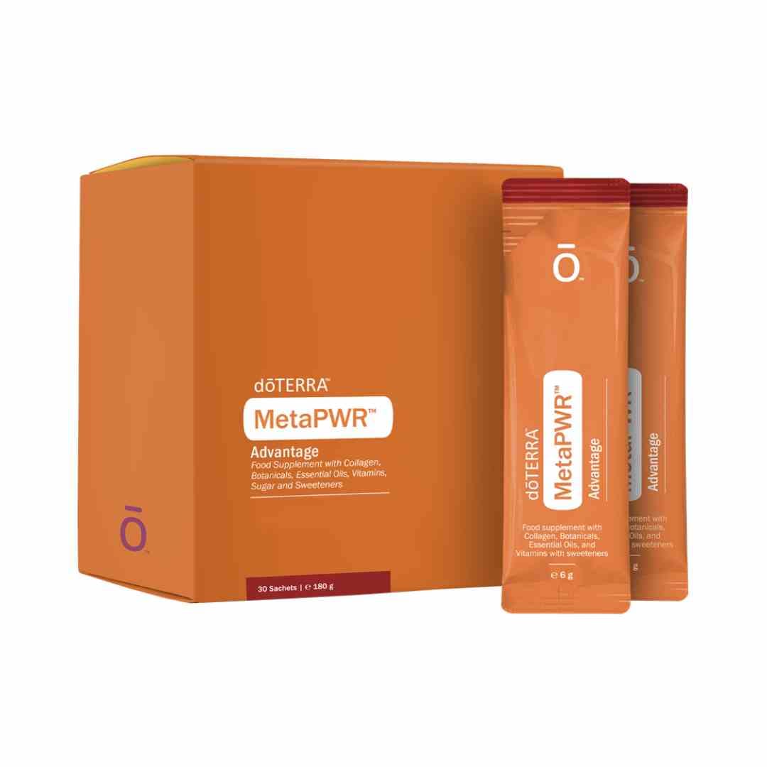 doTERRA MetaPWR® Advantage - Kolagen + NMN - Wzmocnienie organizmu - 30 saszetek - smak granatu i wiśni