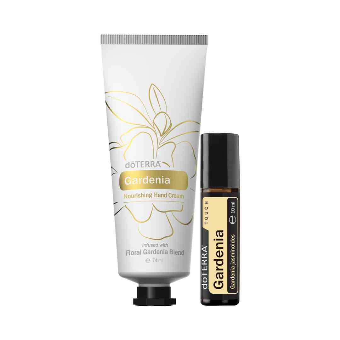 doTERRA Gardenia Touch (olejek z gardenii w kulce) i odżywczy krem do rąk z olejkiem z gardenii