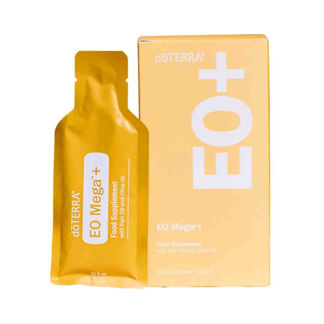 doTERRA EO Mega+® - suplement diety z kwasami OMEGA 3, olejkiem z cytryny i oliwą z oliwek - 15 saszetek