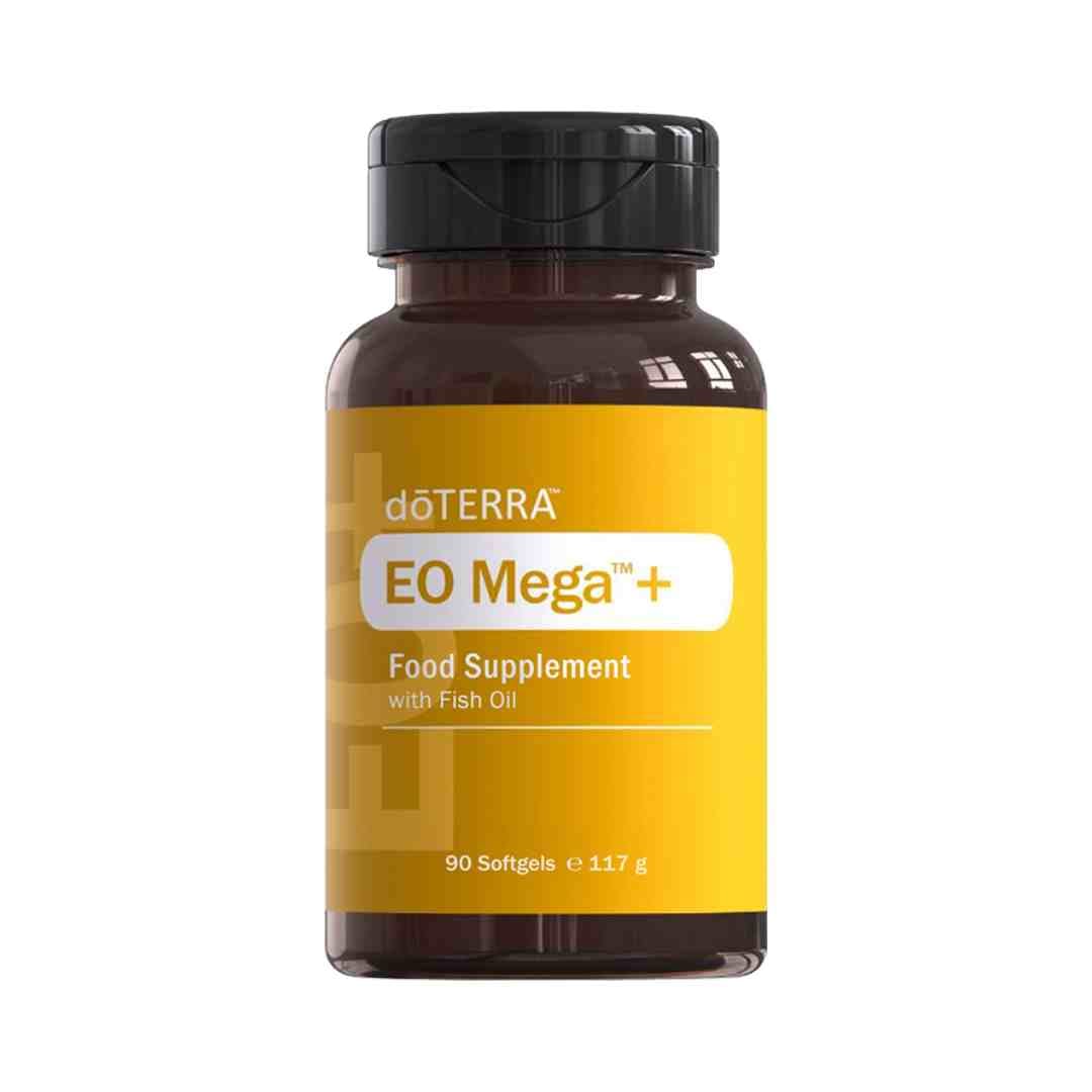 doTERRA EO Mega+® kapsułki - suplement diety z kwasami OMEGA 3 i olejkiem z dzikiej pomarańczy - 90 kapsułek