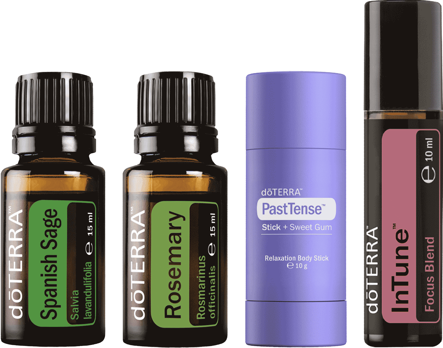 Jesienny zestaw Autumn Exclusives Kit 2026 doTERRA – InTune, rozmaryn, szałwia lawendolistna, sztyft PastTense + ambrowiec